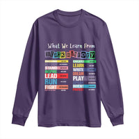 What We Learn From Black History Long Sleeve Shirt African American Pride