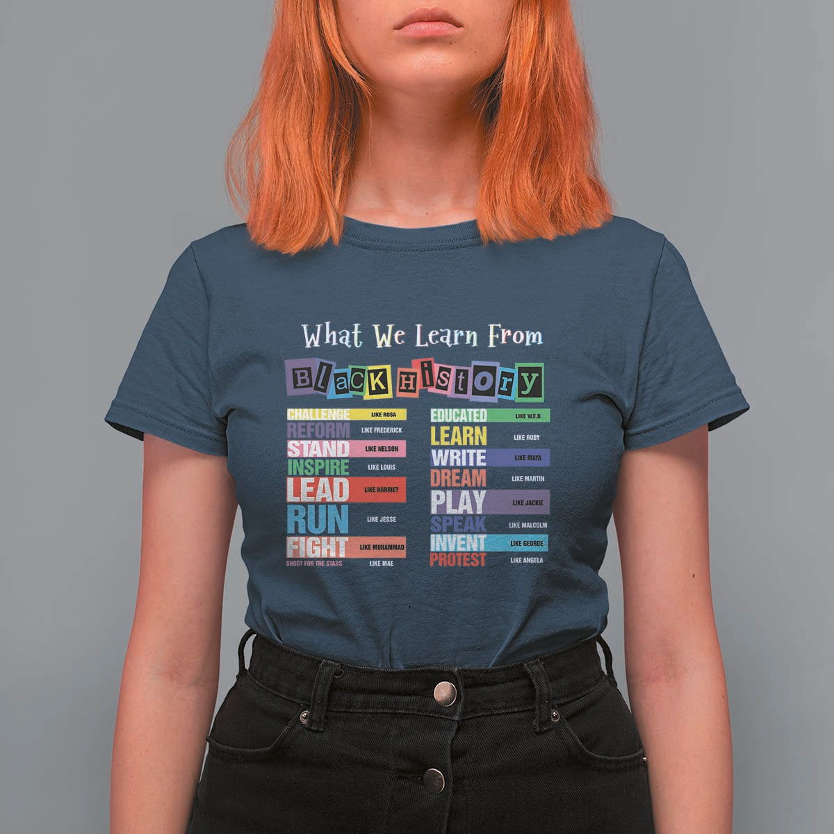 What We Learn From Black History T Shirt For Women African American Pride