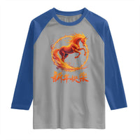 Year of The Fire Horse 2026 Raglan Shirt Chinese Zodiac Lunar New Year - Wonder Print Shop