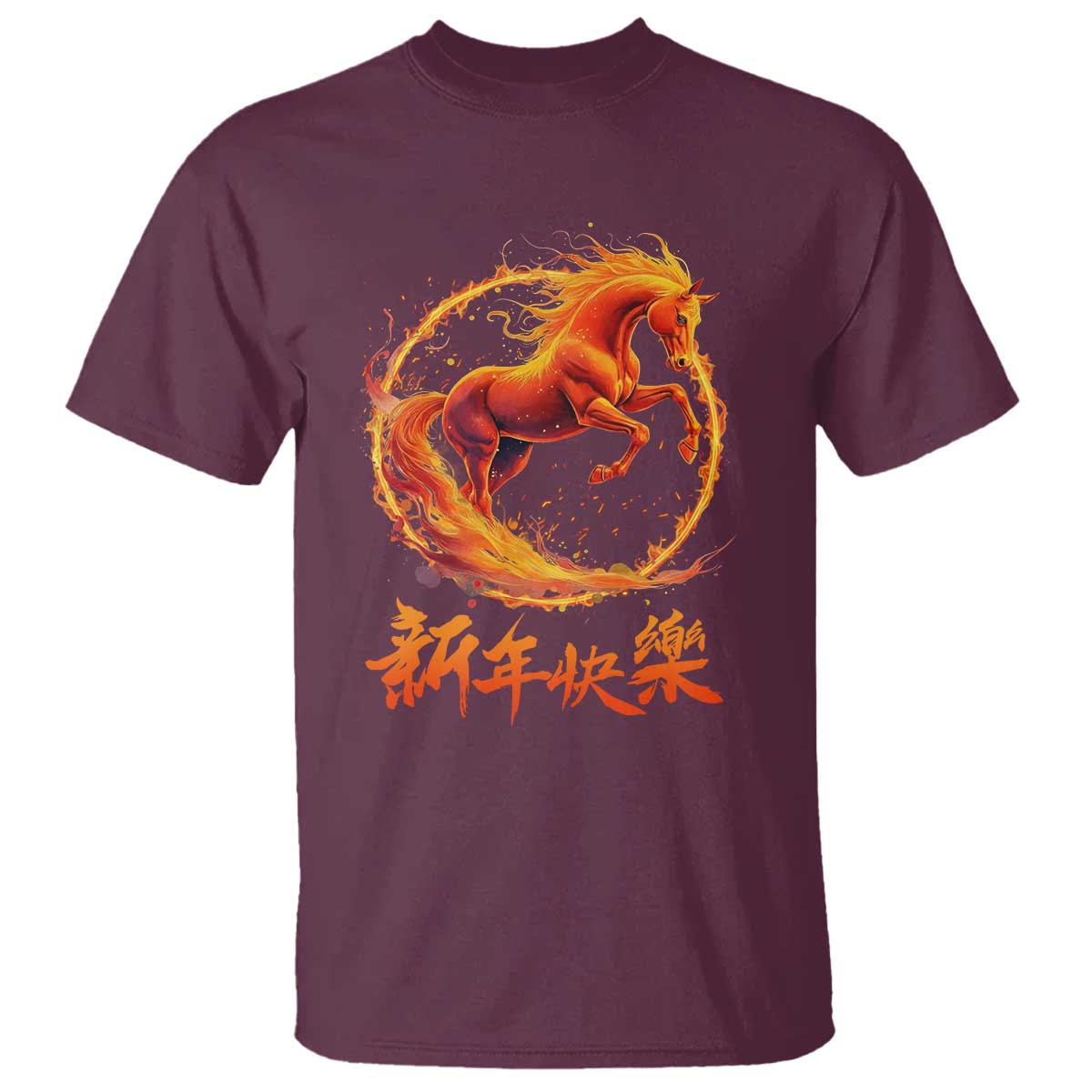 Year of The Fire Horse 2026 T Shirt Chinese Zodiac Lunar New Year - Wonder Print Shop