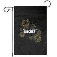 Funny Happy New Year Bitches Garden Flag NYE Party Fireworks - Wonder Print Shop