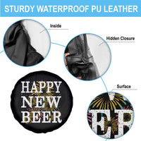 Funny Happy New Beer New Year Spare Tire Cover NYE Party Beer Lover Firework - Wonder Print Shop