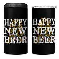 Funny Happy New Beer New Year 4 in 1 Can Cooler Tumbler NYE Party Beer Lover Firework - Wonder Print Shop