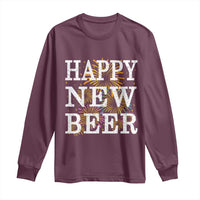 Funny Happy New Beer New Year Long Sleeve Shirt NYE Party Beer Lover Firework - Wonder Print Shop