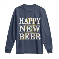 Funny Happy New Beer New Year Long Sleeve Shirt NYE Party Beer Lover Firework - Wonder Print Shop