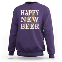 Funny Happy New Beer New Year Sweatshirt NYE Party Beer Lover Firework - Wonder Print Shop