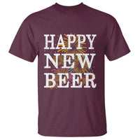 Funny Happy New Beer New Year T Shirt NYE Party Beer Lover Firework - Wonder Print Shop