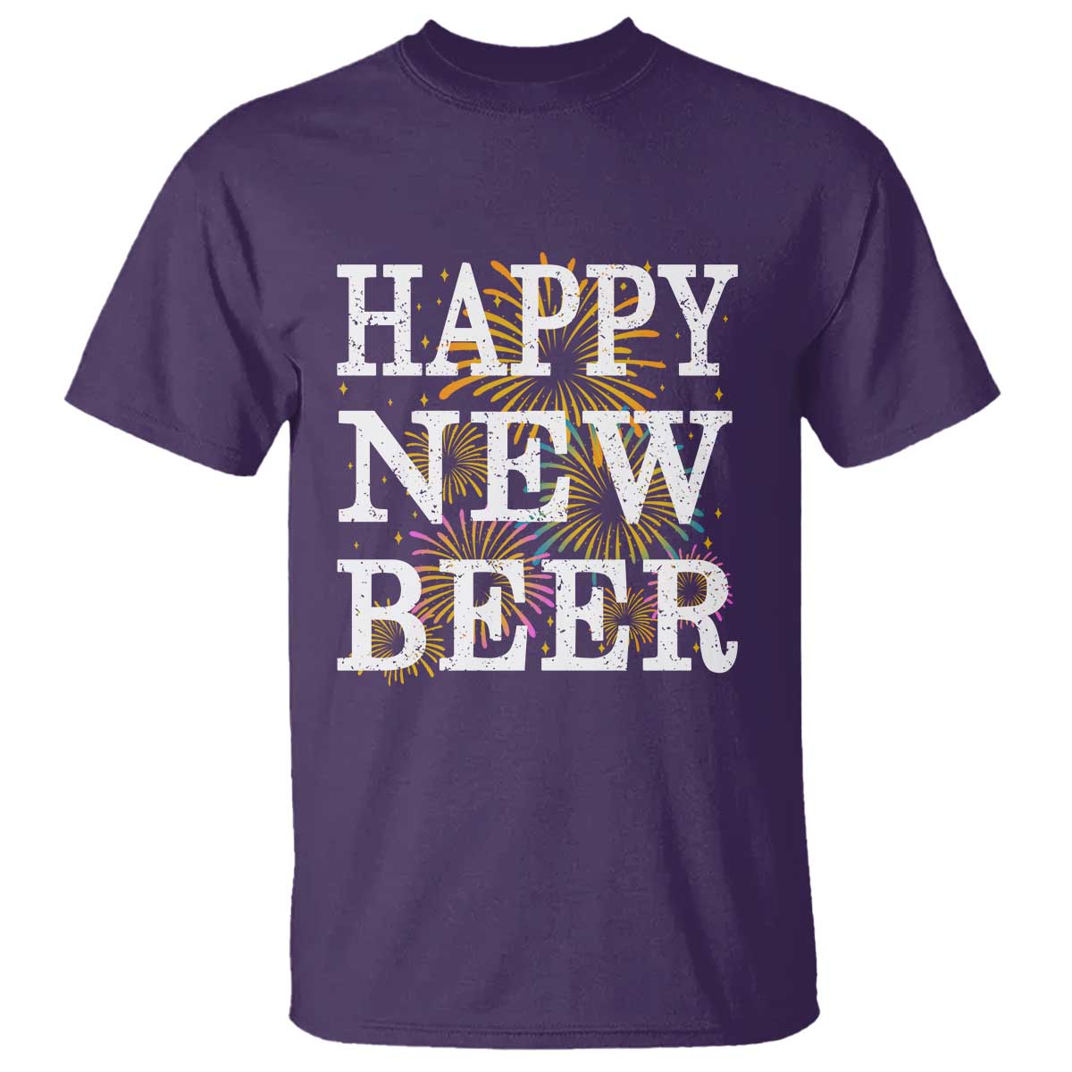 Funny Happy New Beer New Year T Shirt NYE Party Beer Lover Firework - Wonder Print Shop