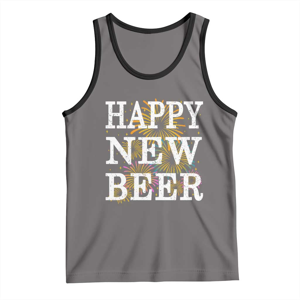 Funny Happy New Beer New Year Tank Top NYE Party Beer Lover Firework - Wonder Print Shop