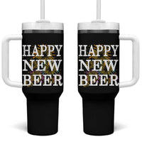 Funny Happy New Beer New Year Tumbler With Handle NYE Party Beer Lover Firework - Wonder Print Shop