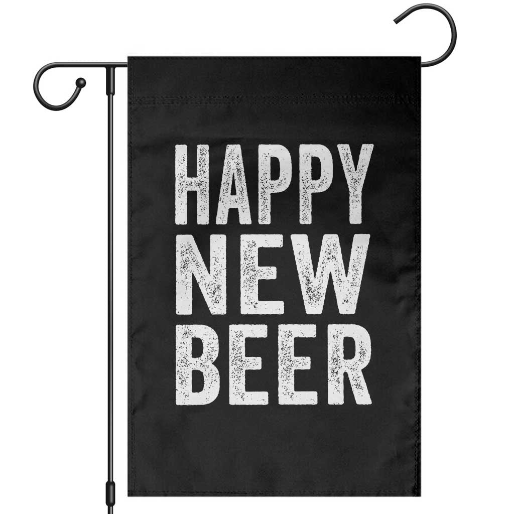 Funny Happy New Beers New Year Garden Flag NYE Party Beer Lover - Wonder Print Shop