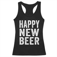 Funny Happy New Beers New Year Racerback Tank Top NYE Party Beer Lover - Wonder Print Shop