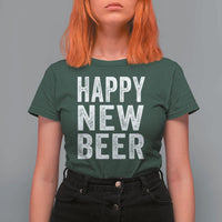 Funny Happy New Beers New Year T Shirt For Women NYE Party Beer Lover - Wonder Print Shop