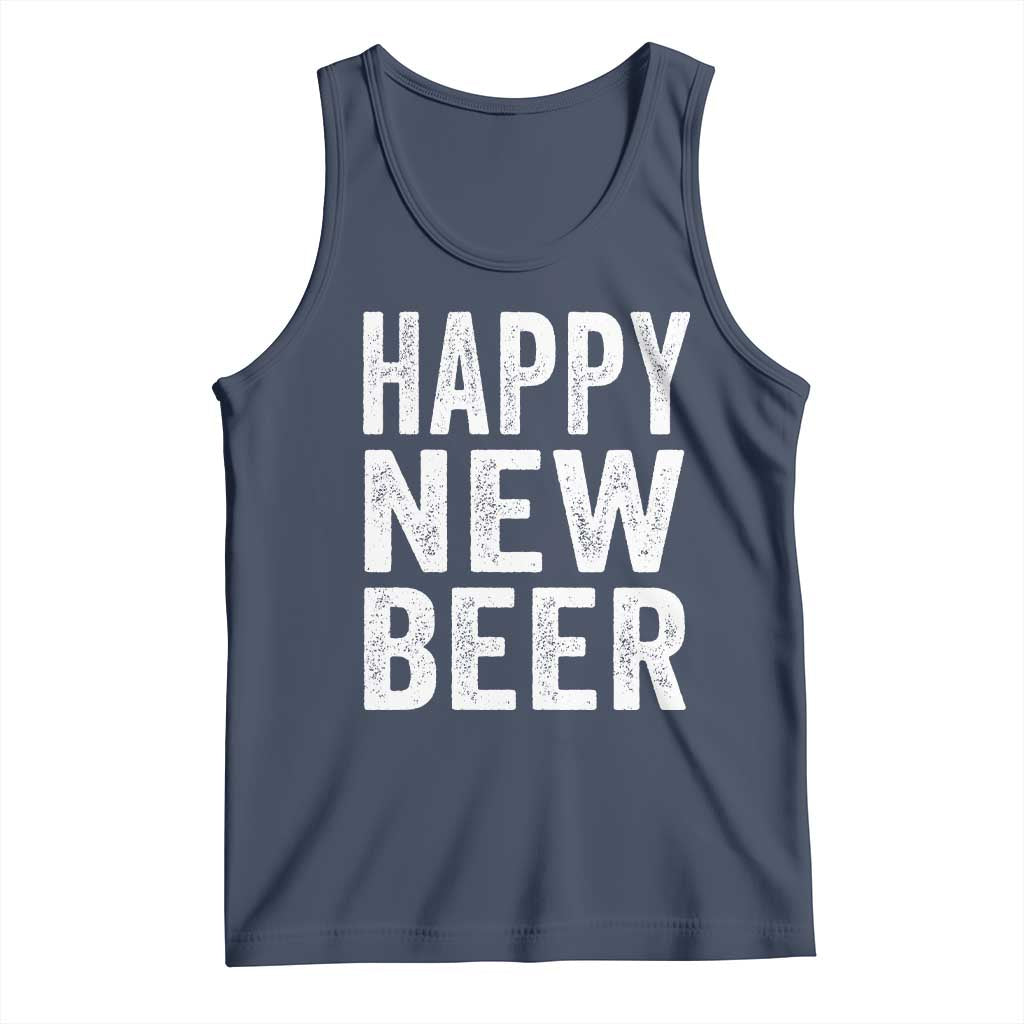 Funny Happy New Beers New Year Tank Top NYE Party Beer Lover - Wonder Print Shop