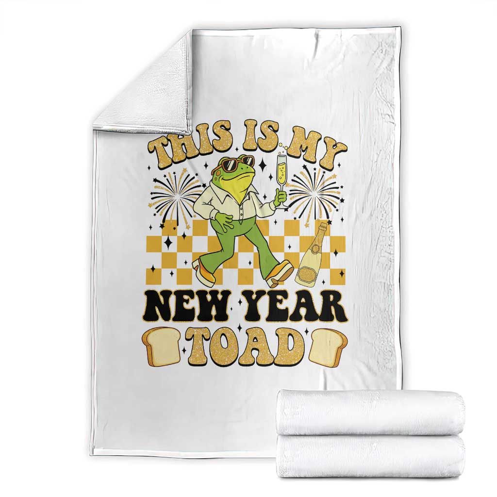 Funny New Years Eve Throw Blanket This Is My New Year Toad Frog Pun - Wonder Print Shop