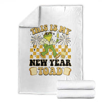 Funny New Years Eve Throw Blanket This Is My New Year Toad Frog Pun - Wonder Print Shop