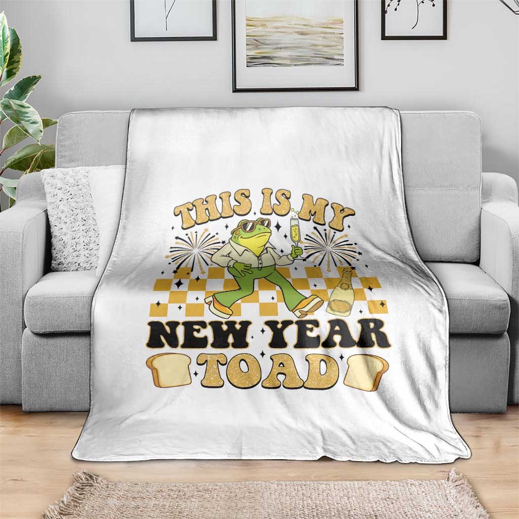 Funny New Years Eve Throw Blanket This Is My New Year Toad Frog Pun - Wonder Print Shop