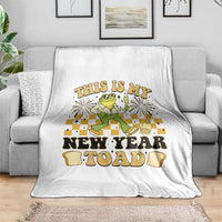 Funny New Years Eve Throw Blanket This Is My New Year Toad Frog Pun - Wonder Print Shop