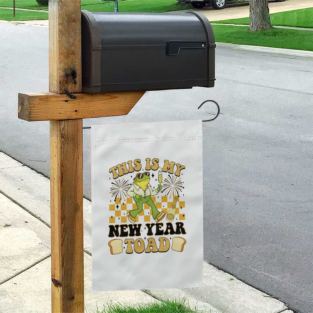 Funny New Years Eve Garden Flag This Is My New Year Toad Frog Pun - Wonder Print Shop