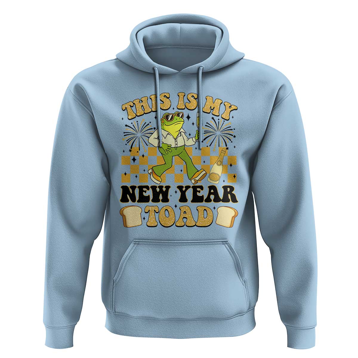 Funny New Years Eve Hoodie This Is My New Year Toad Frog Pun - Wonder Print Shop