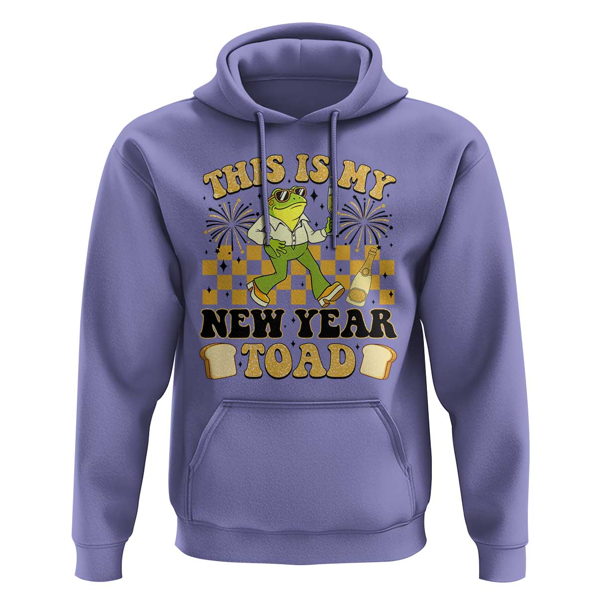 Funny New Years Eve Hoodie This Is My New Year Toad Frog Pun - Wonder Print Shop