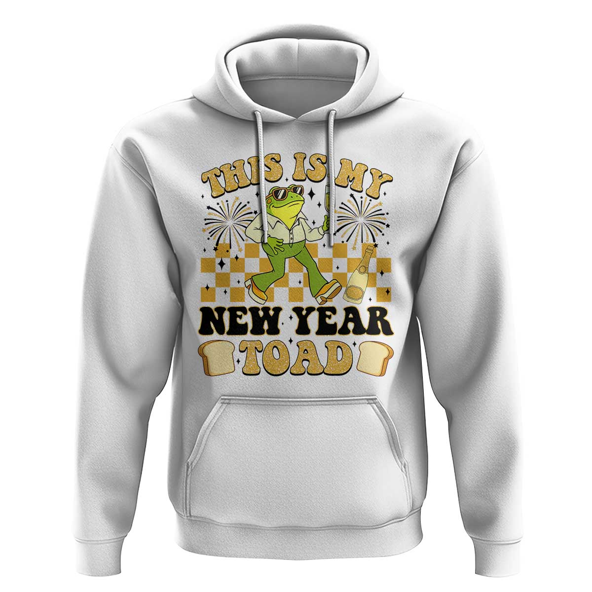 Funny New Years Eve Hoodie This Is My New Year Toad Frog Pun - Wonder Print Shop