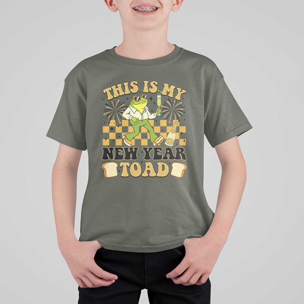Funny New Years Eve T Shirt For Kid This Is My New Year Toad Frog Pun - Wonder Print Shop