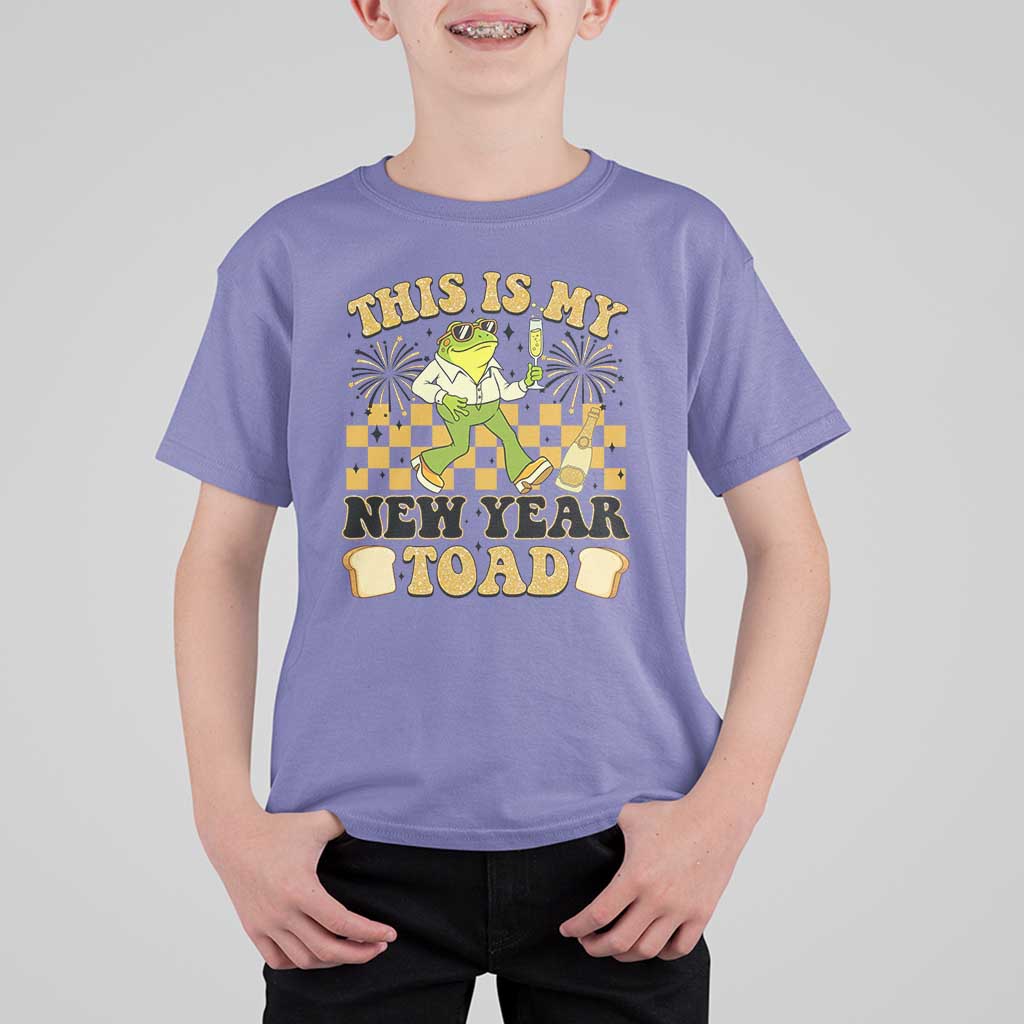 Funny New Years Eve T Shirt For Kid This Is My New Year Toad Frog Pun - Wonder Print Shop