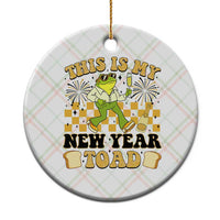 Funny New Years Eve Ceramic Ornament This Is My New Year Toad Frog Pun - Wonder Print Shop