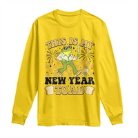 Funny New Years Eve Long Sleeve Shirt This Is My New Year Toad Frog Pun - Wonder Print Shop