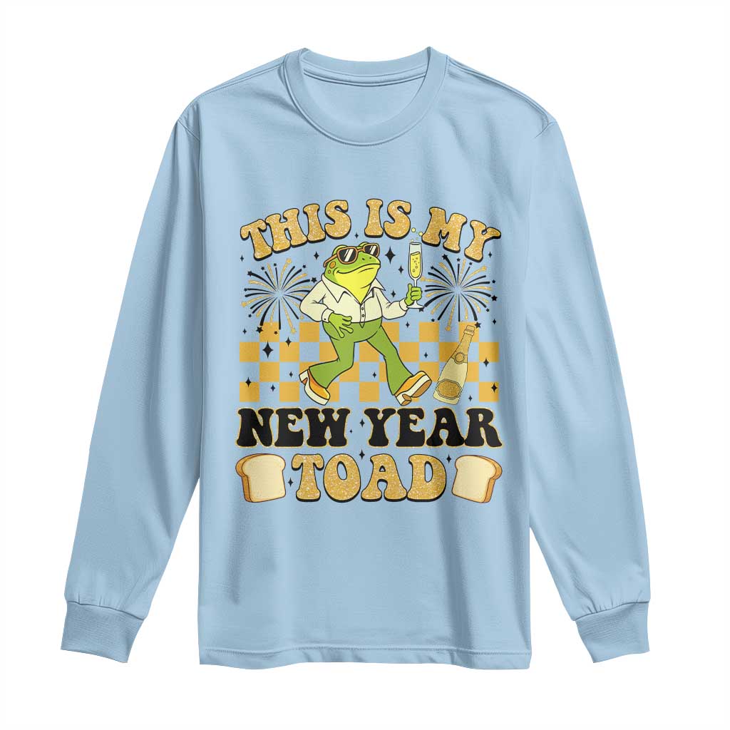 Funny New Years Eve Long Sleeve Shirt This Is My New Year Toad Frog Pun - Wonder Print Shop