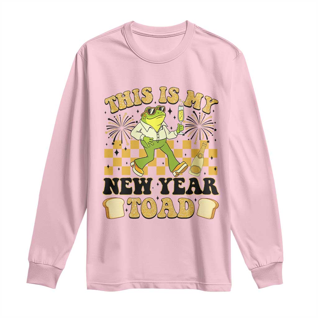Funny New Years Eve Long Sleeve Shirt This Is My New Year Toad Frog Pun - Wonder Print Shop