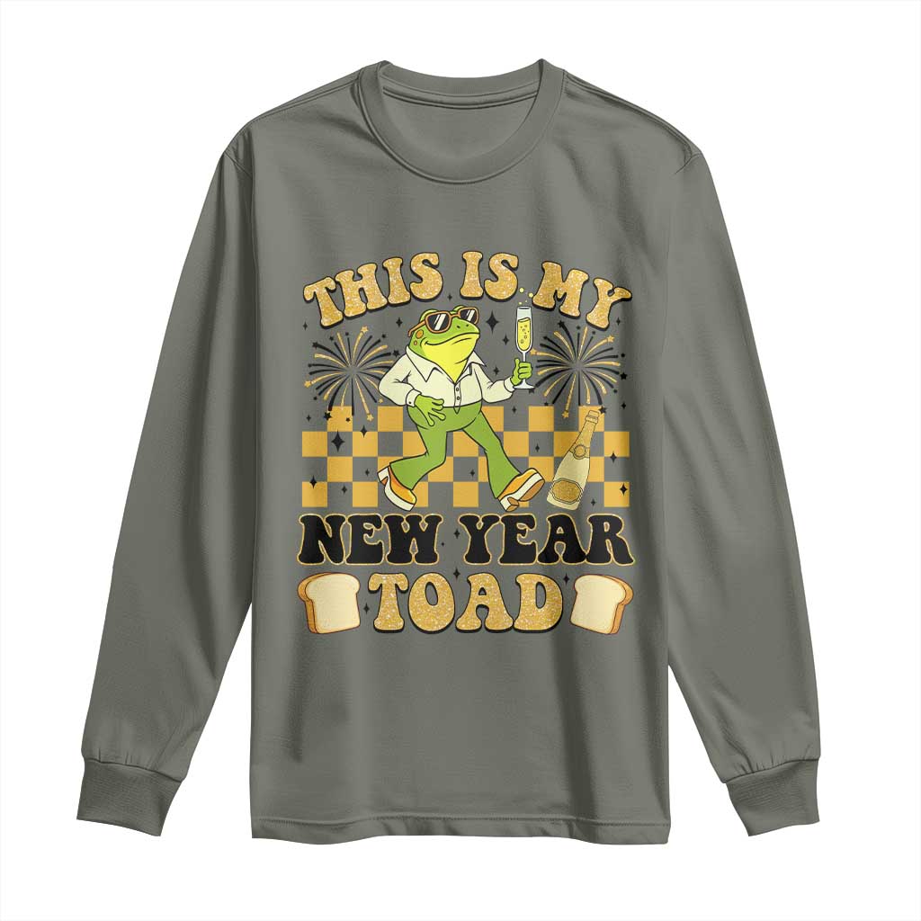 Funny New Years Eve Long Sleeve Shirt This Is My New Year Toad Frog Pun - Wonder Print Shop