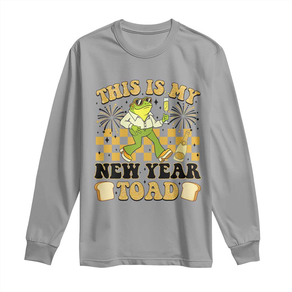 Funny New Years Eve Long Sleeve Shirt This Is My New Year Toad Frog Pun - Wonder Print Shop