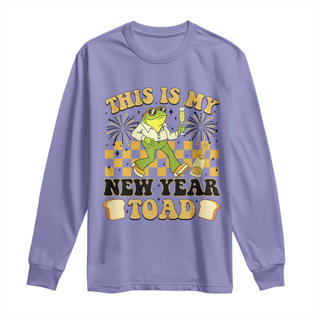 Funny New Years Eve Long Sleeve Shirt This Is My New Year Toad Frog Pun - Wonder Print Shop