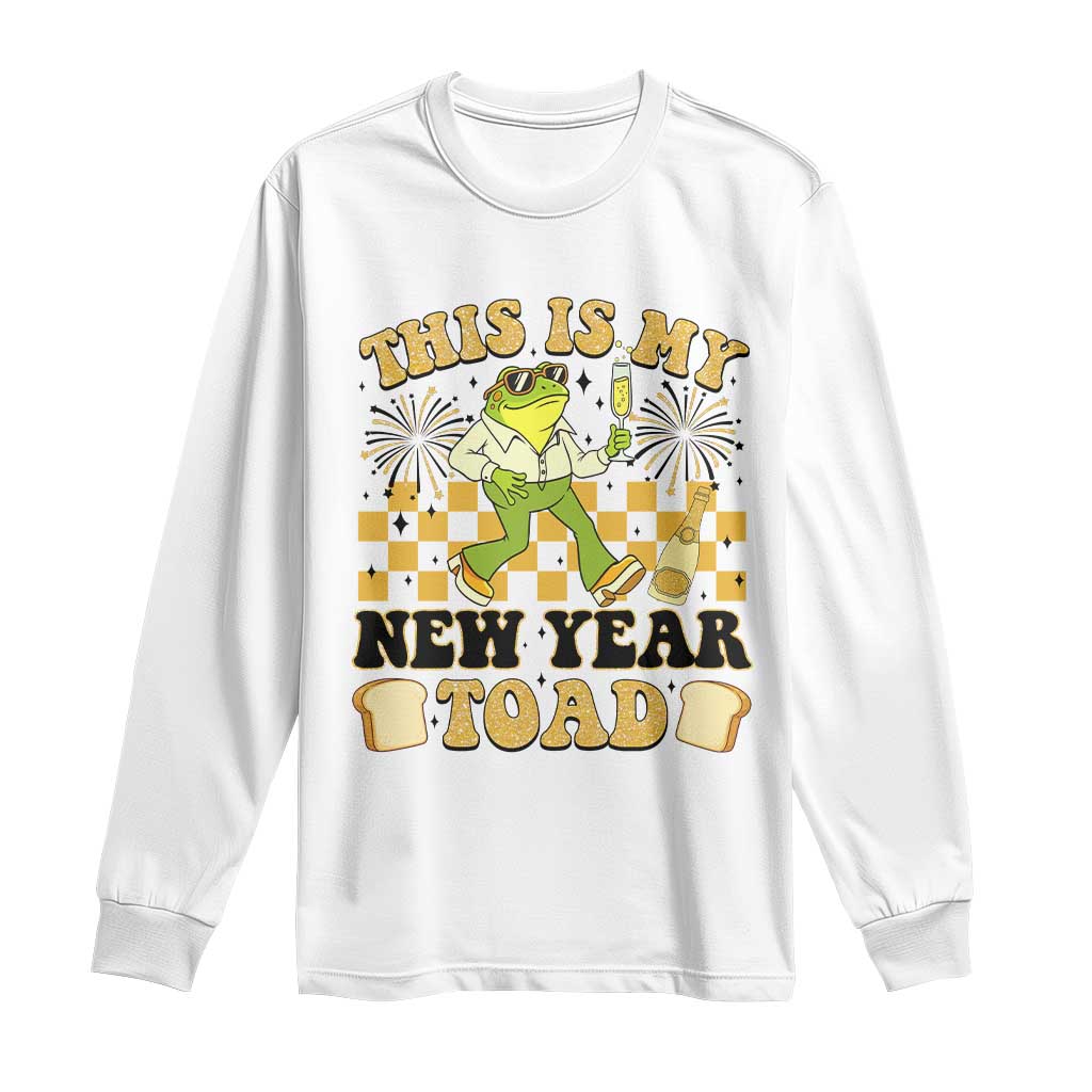Funny New Years Eve Long Sleeve Shirt This Is My New Year Toad Frog Pun - Wonder Print Shop
