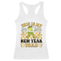 Funny New Years Eve Racerback Tank Top This Is My New Year Toad Frog Pun - Wonder Print Shop