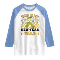 Funny New Years Eve Raglan Shirt This Is My New Year Toad Frog Pun - Wonder Print Shop