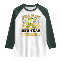 Funny New Years Eve Raglan Shirt This Is My New Year Toad Frog Pun - Wonder Print Shop