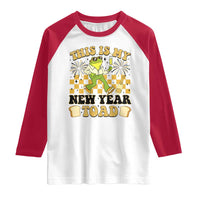 Funny New Years Eve Raglan Shirt This Is My New Year Toad Frog Pun - Wonder Print Shop