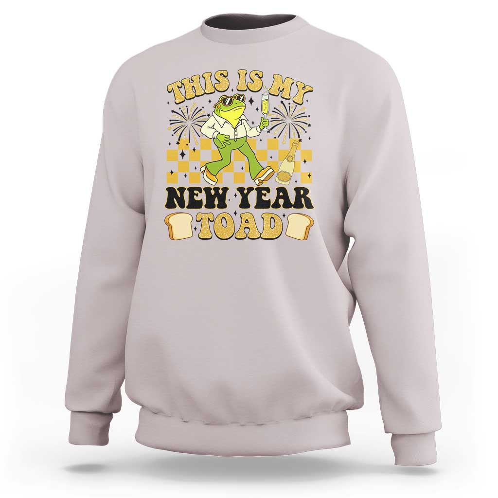 Funny New Years Eve Sweatshirt This Is My New Year Toad Frog Pun - Wonder Print Shop