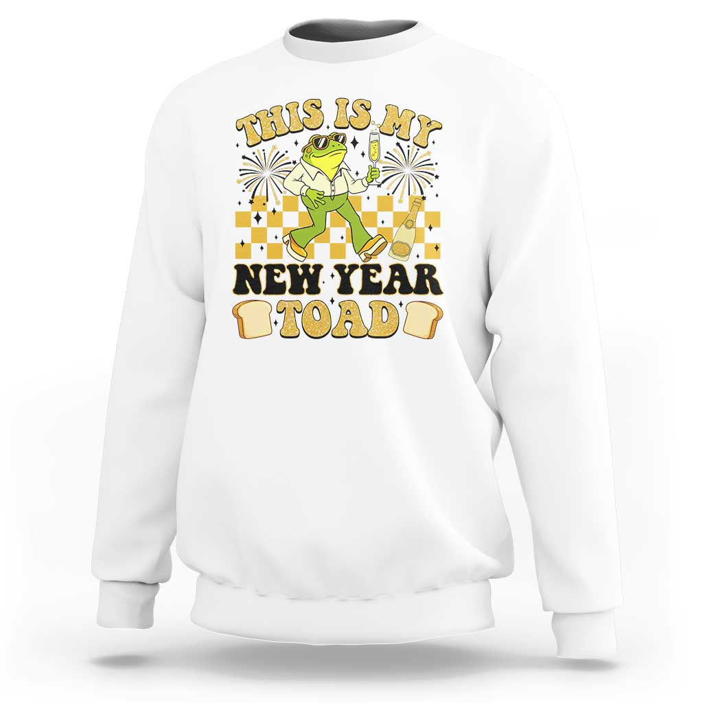 Funny New Years Eve Sweatshirt This Is My New Year Toad Frog Pun - Wonder Print Shop