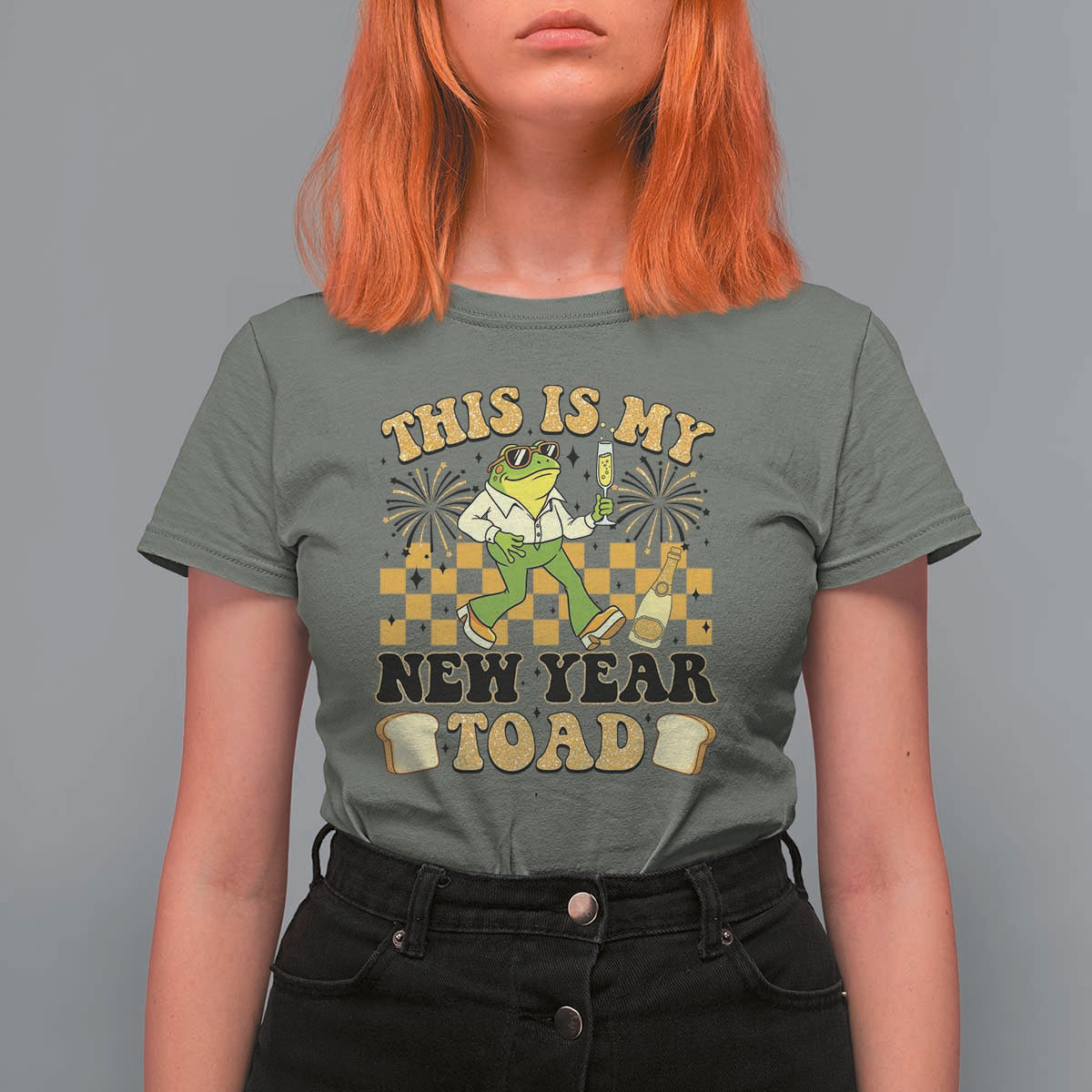 Funny New Years Eve T Shirt For Women This Is My New Year Toad Frog Pun - Wonder Print Shop