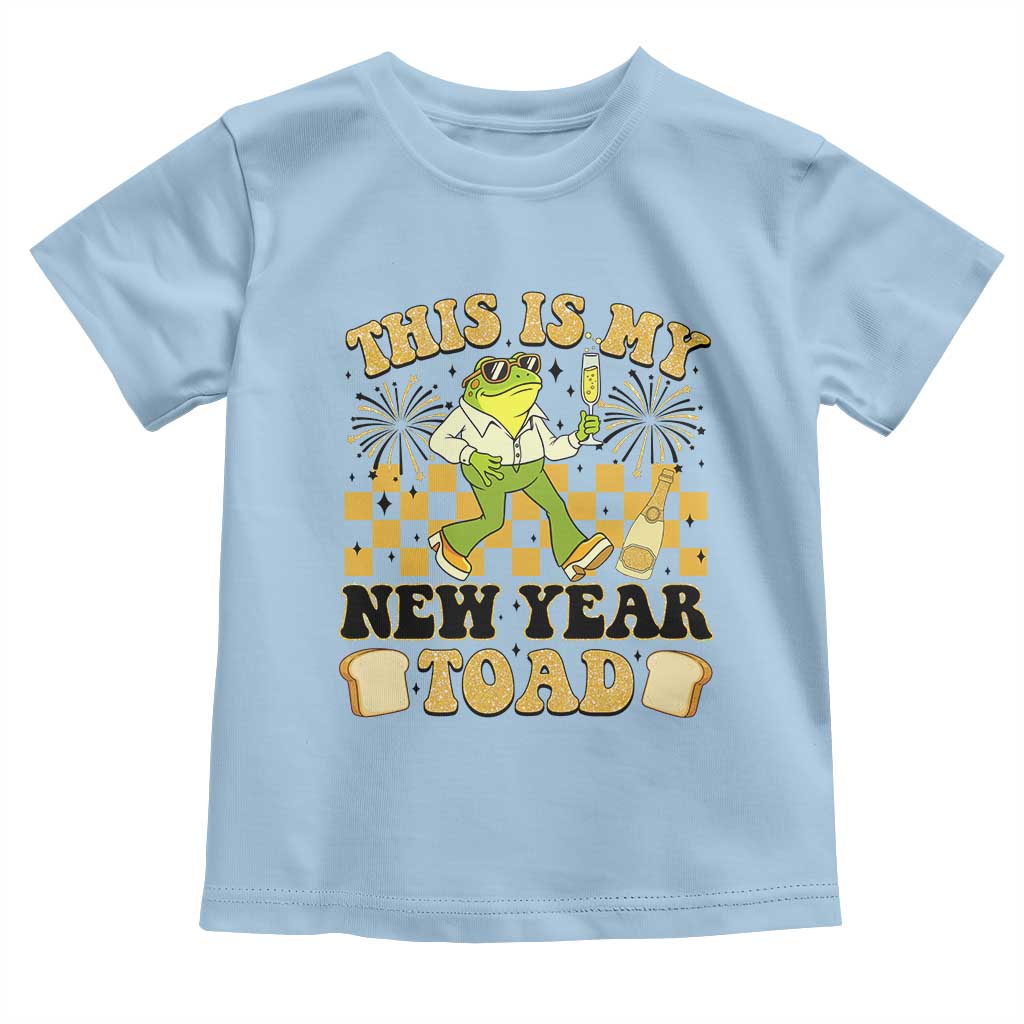 Funny New Years Eve Toddler T Shirt This Is My New Year Toad Frog Pun - Wonder Print Shop