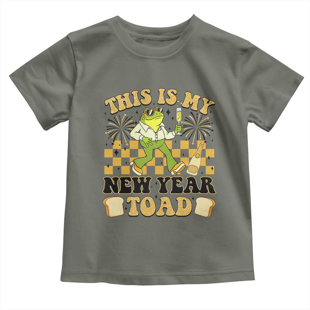 Funny New Years Eve Toddler T Shirt This Is My New Year Toad Frog Pun - Wonder Print Shop