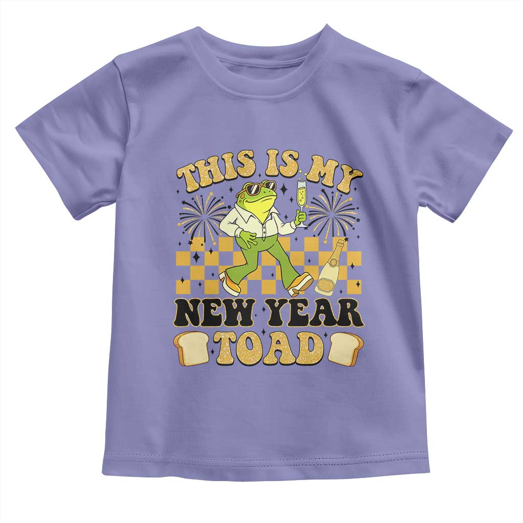 Funny New Years Eve Toddler T Shirt This Is My New Year Toad Frog Pun - Wonder Print Shop