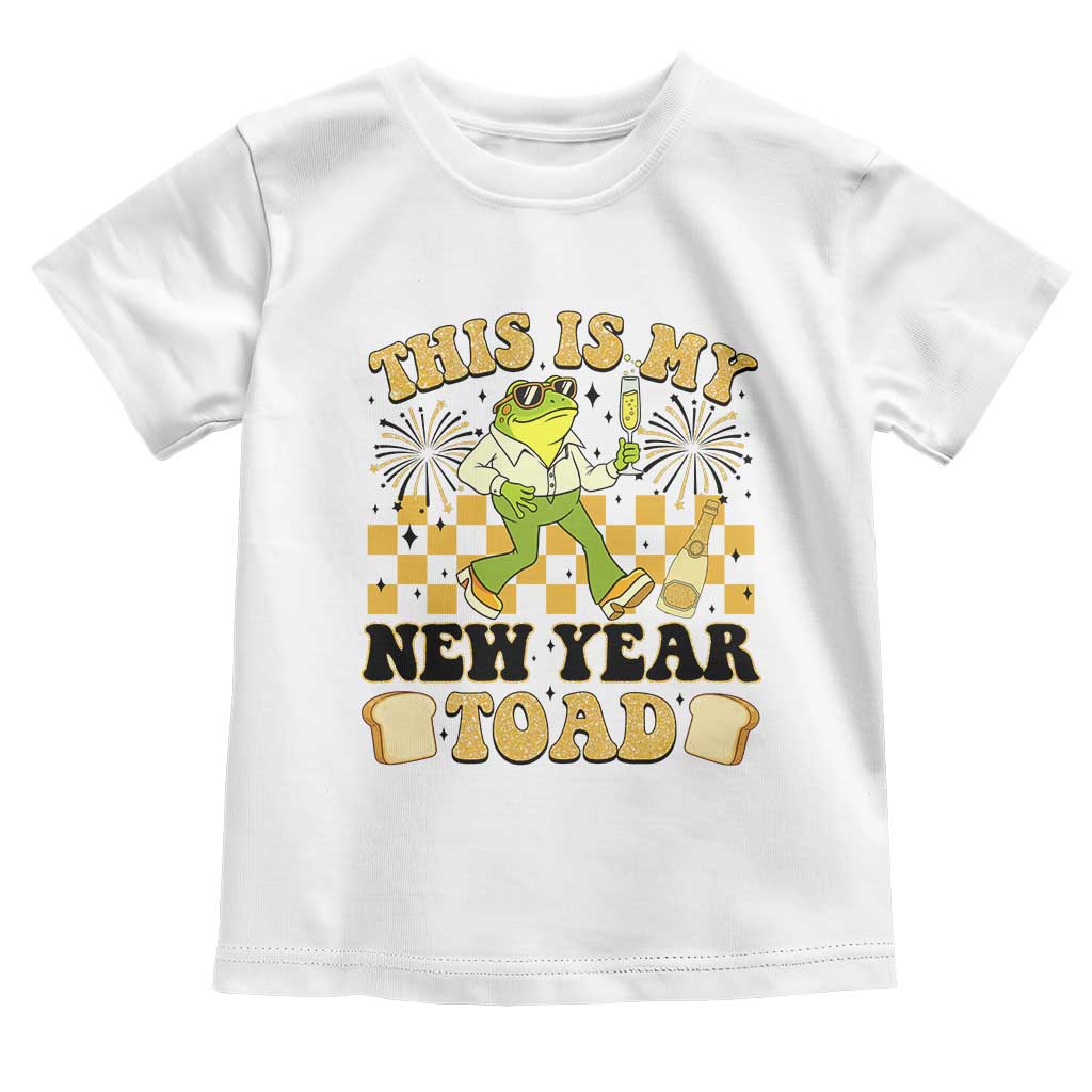Funny New Years Eve Toddler T Shirt This Is My New Year Toad Frog Pun - Wonder Print Shop