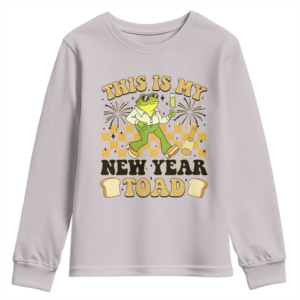 Funny New Years Eve Youth Sweatshirt This Is My New Year Toad Frog Pun - Wonder Print Shop