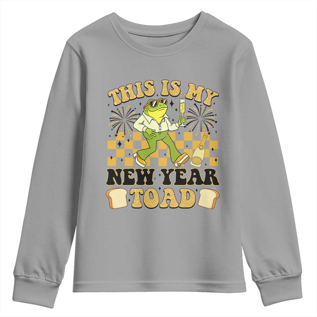 Funny New Years Eve Youth Sweatshirt This Is My New Year Toad Frog Pun - Wonder Print Shop