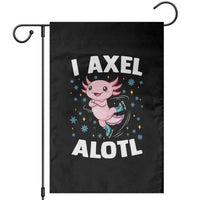 Funny Axolotl Ice Skating Garden Flag I Axel Alotl Winter Sport - Wonder Print Shop